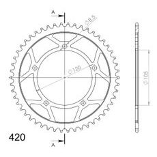 LANČENIK ZADNJI SUPERSPROX RFE-24:50-BLK CRNI 50T, 420