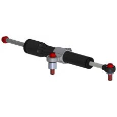 STEERING DAMPER KIT BITUBO OVER TANK MOUNTING WITH BLACK SHOCK ABSORBER