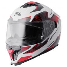 FULL FACE HELMET GMS GELERO ZG12701 WHITE-RED-GREY L