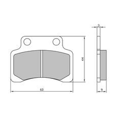 DISK PLOČICE RMS 225103710 FRONT HOMOLOGATED ORGANIC