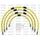STANDARD Front brake hose kit Venhill POWERHOSEPLUS BMW-11001F-YE (4 hoses in kit) Yellow hoses, chromed fittings