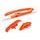 Chain guide / slider / sliding piece kit POLISPORT 90610 orange KTM