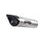 Dual slip-on exhaust GPR TIBURON D.72.TIBTO Brushed Titanium including removable db killers and link pipes