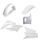 Plastic body kit POLISPORT 90757 White