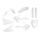 Plastic body kit POLISPORT 91031 enduro white