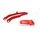 Chain guide/slider kit POLISPORT red cr04