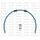 Rear brake hose kit Venhill POWERHOSEPLUS KAW-7020RB-TB (1 hose in kit) Translucent blue hoses, black fittings