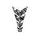 Tank pad PUIG Skull Party Black & White 20594N