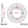 Rear ALU sprocket JT JTA 1214-38RED 38T, 420 Crven