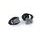 Spare nylon puck with rubber end PUIG R19 3151N for screw M10 black with grey rubber