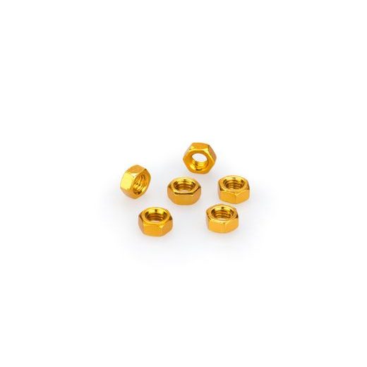 NUTS PUIG ANODIZED 0763G YELLOW M5 (6PCS)