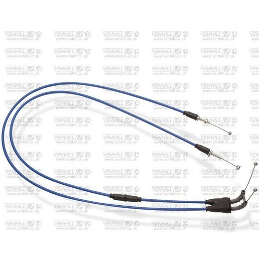 THROTTLE CABLES (PAIR) VENHILL S01-4-061-BL FEATHERLIGHT PLAVI