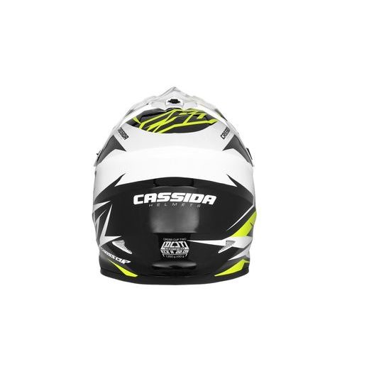 MOTOCROSS HELMET CASSIDA CROSS CUP TWO WHITE/ YELLOW FLUO/ BLACK/ GREY S