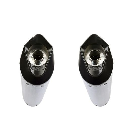 DUAL BOLT-ON SILENCER GPR FURORE CAT.19.FUNE MATTE BLACK INCLUDING REMOVABLE DB KILLER AND CATALYST