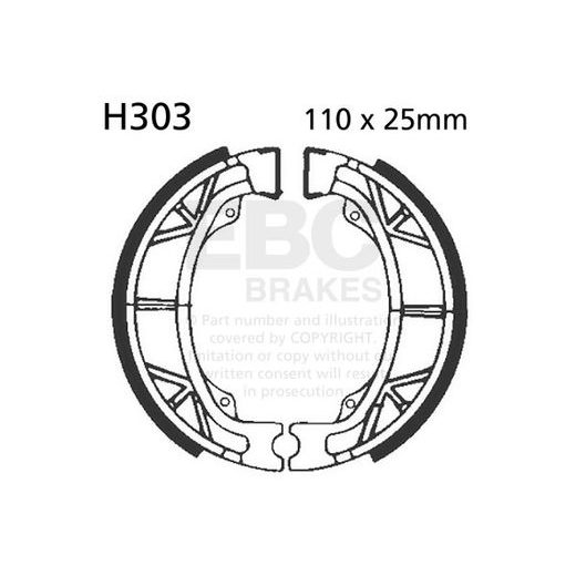 BRAKE SHOE SET EBC H303 INCLUDINGS SPRINGS
