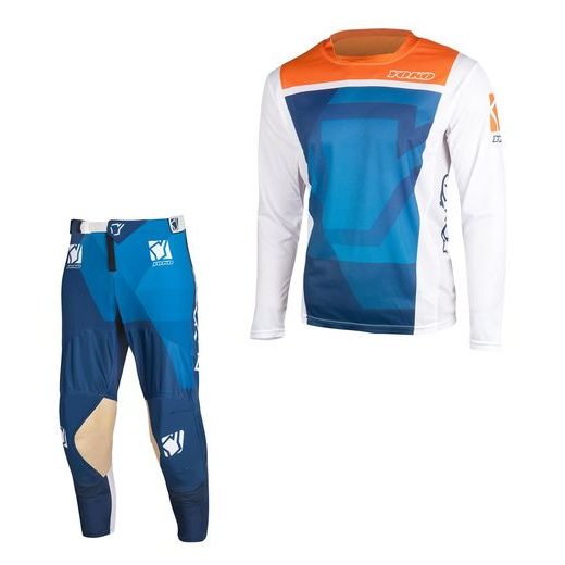 SET OF MX PANTS AND MX JERSEY YOKO KISA BLUE; BLUE/ORANGE 28 (S)