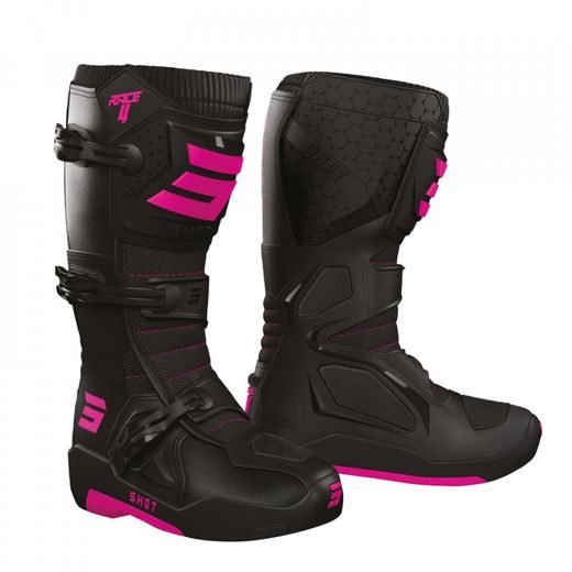 ČIZME SHOT RACE 4 A09-24C1-A03-42 BLACK / PINK 42