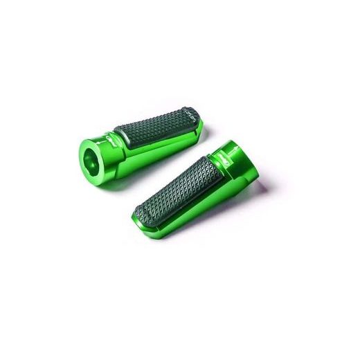 FOOTPEGS WITHOUT ADAPTERS PUIG SPORT 7318V GREEN WITH RUBBER