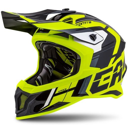 MOTOCROSS HELMET CASSIDA CROSS PRO II CONTRA FLUO YELLOW/ BLACK/ GREY/ WHITE L