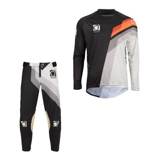 SET OF MX PANTS AND MX JERSEY YOKO VIILEE BLACK/WHITE; BLACK/WHITE/ORANGE 36 (XL)