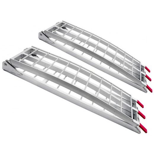 RAMP PAIR (DOUBLE) HALF FOLD ALUMINIUM ATV RAMP 228 LONG X 28 CM WIDE 2 PIECE MAX LOAD 600 KG Q-TECH M002-64