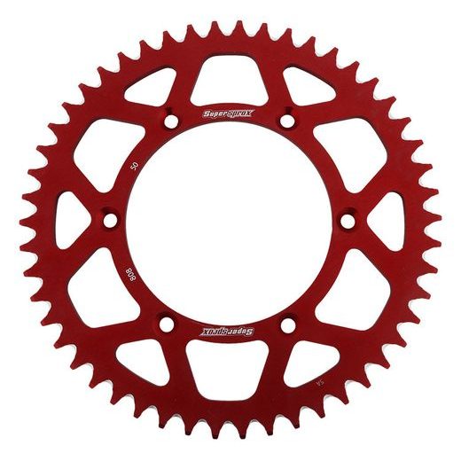 REAR ALU SPROCKET SUPERSPROX RAL-808:50-RED CRVEN 50T, 520