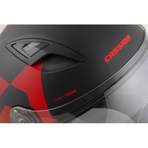 FULL FACE HELMET CASSIDA ORBIT GRIND BLACK MATT/RED 2XL