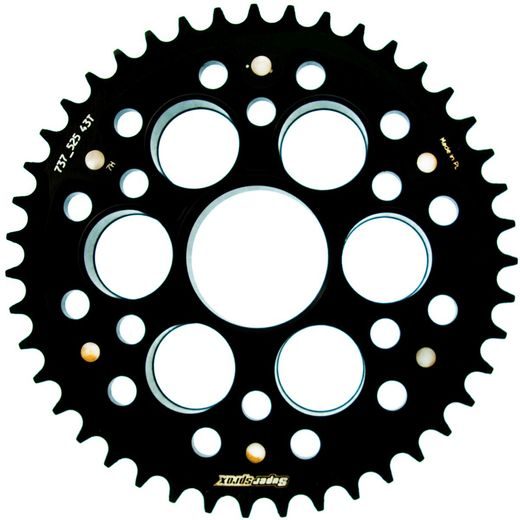 REAR SPROCKET SUPERSPROX STEALTH RST-737_525:43-BLK CRNI 43T, 525