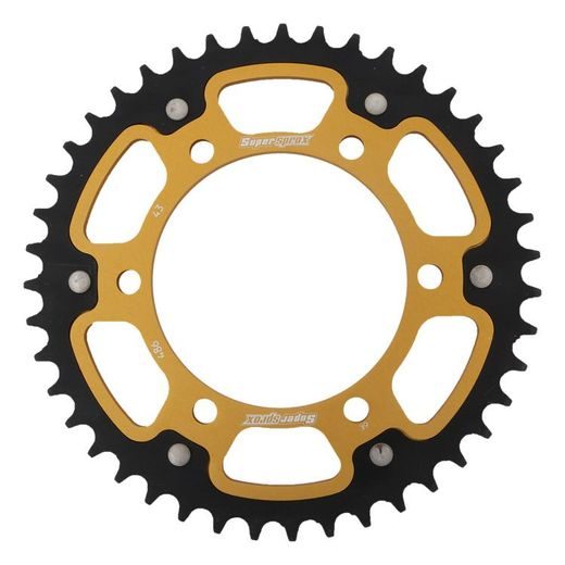 REAR SPROCKET SUPERSPROX STEALTH RST-486:43-GLD ZLATO 43T, 520