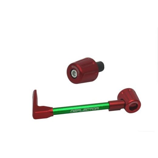 LEVER GUARD ACCOSSATO WITH GREEN HOSE AND JOINT LEFT, ALUMINIUM
