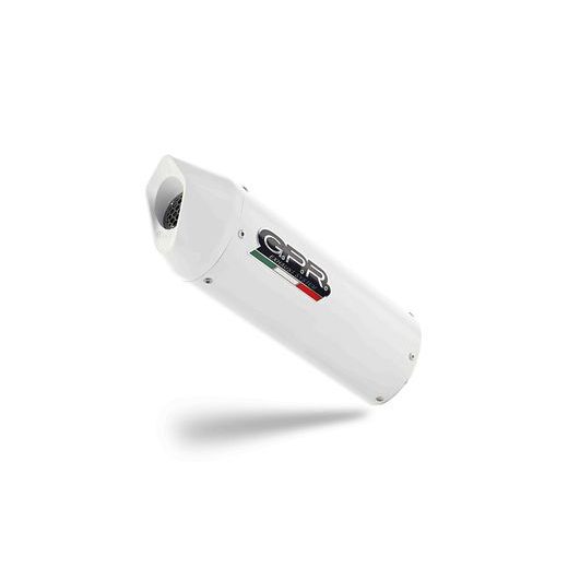 SLIP-ON EXHAUST GPR ALBUS EVO4 E4.KTM.87.ALBE4 WHITE GLOSSY FOR KTM DUKE 390 2017-2020
