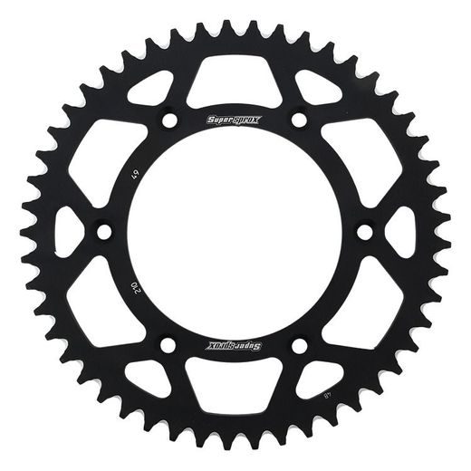 REAR ALU SPROCKET SUPERSPROX RAL-210:49-BLK CRNI 49T, 520