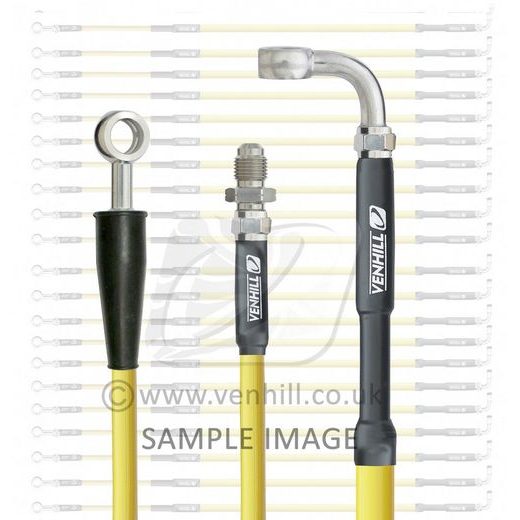 REAR BRAKE HOSE VENHILL H02-2-025/P-YE YELLOW