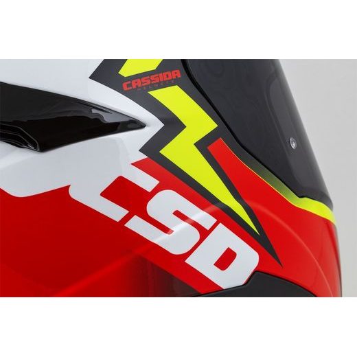 FULL FACE HELMET CASSIDA INTEGRAL GT 2.1 FLASH FLUO YELLOW/ FLUO RED/ BLACK/ WHITE XS