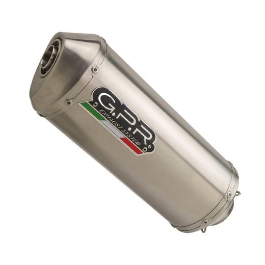 SLIP-ON EXHAUST GPR SATINOX D.118.CAT.SAT BRUSHED STAINLESS STEEL INCLUDING REMOVABLE DB KILLER, LINK PIPE AND CATALYST