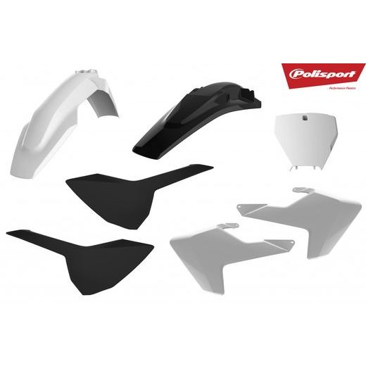 PLASTIC BODY KIT POLISPORT 90828 WHITE/BLACK