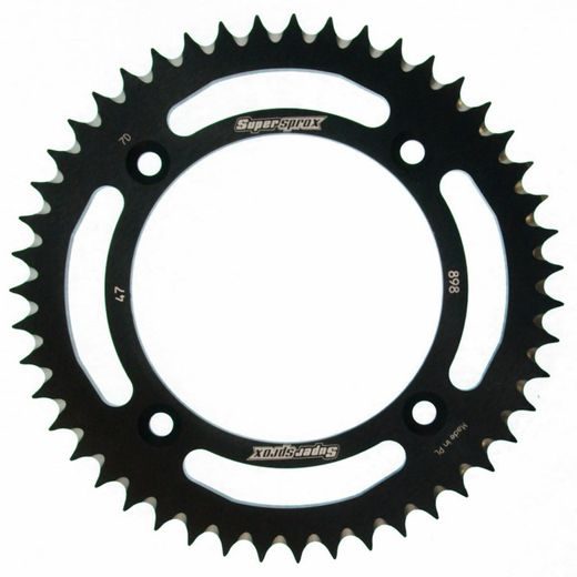 REAR ALU SPROCKET SUPERSPROX RAL-898:47-BLK CRNI 47T, 428