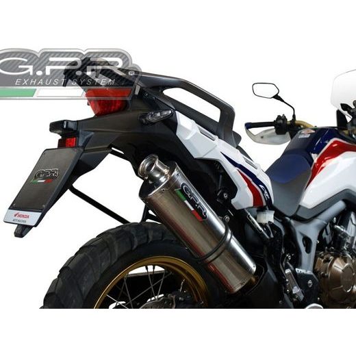 SLIP-ON EXHAUST GPR TRIOVAL H.226.1.E4.TRI POLISHED STAINLESS STEEL INCLUDING REMOVABLE DB KILLER AND LINK PIPE