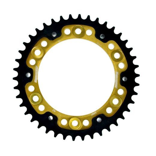 REAR SPROCKET SUPERSPROX STEALTH RST-1307:42-GLD ZLATO 42T, 525