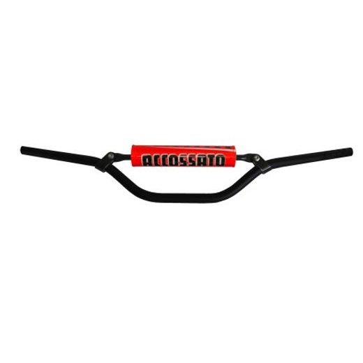 HANDLEBAR ACCOSSATO ALUMINIUM, 22 MM CRNI