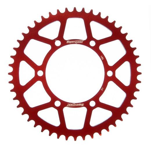 REAR ALU SPROCKET SUPERSPROX RAL-486:48-RED CRVEN 48T, 520