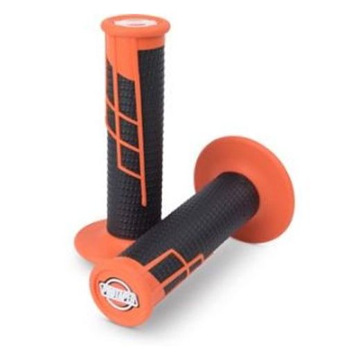 CLAMP ON GRIPS 1/2 WAFFLE ORANGE/BLACK PROTAPER 021665