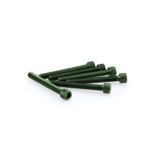 SCREWS PUIG ANODIZED 0421V GREEN M6 X 50MM (6PCS)