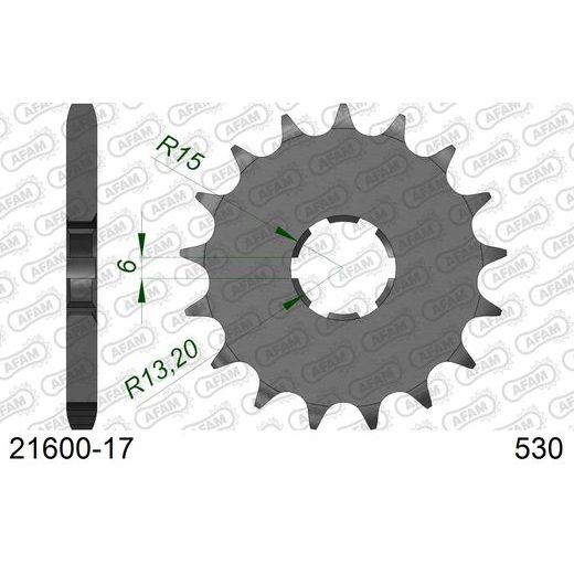 PREDNJI LANČANIK AFAM 21600-17 17T, 530