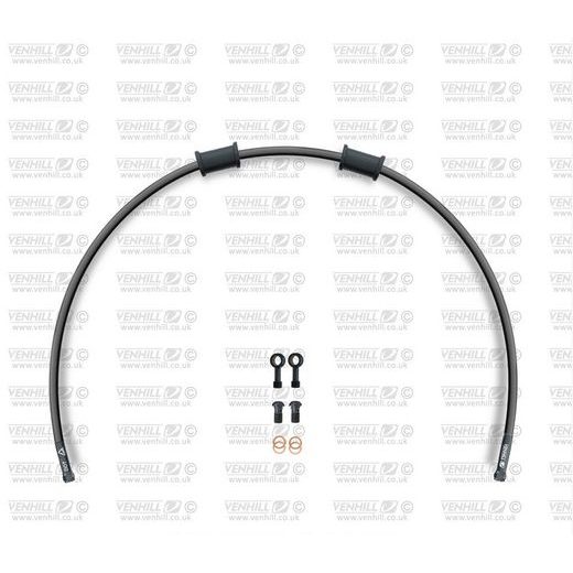 REAR BRAKE HOSE KIT VENHILL POWERHOSEPLUS YAM-10012RB-BK (1 HOSE IN KIT) BLACK HOSES, BLACK FITTINGS