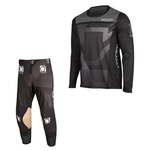 SET OF MX PANTS AND MX JERSEY YOKO KISA BLACK; BLACK 36 (XL)