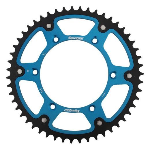 REAR SPROCKET SUPERSPROX STEALTH RST-245:51-BLU PLAVI 51T, 520