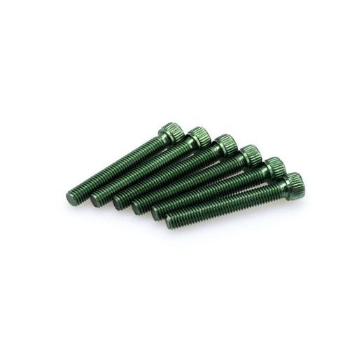 SCREWS PUIG ANODIZED 0540V GREEN M8 X 55MM (6PCS)