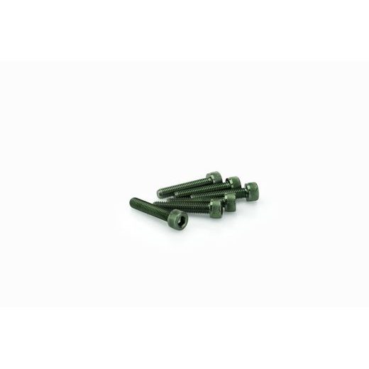SCREWS PUIG ANODIZED 0185V GREEN M5 X 25MM (6PCS)