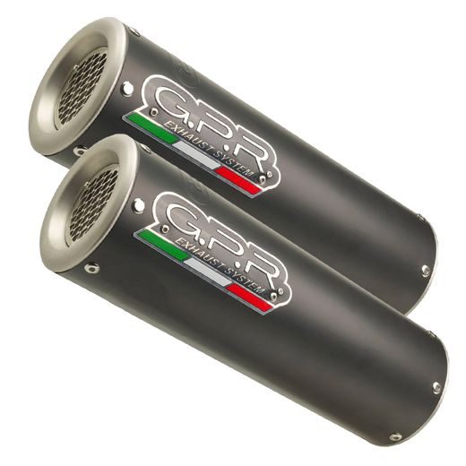 DUAL SLIP-ON EXHAUST GPR M3 D.95.M3.BT MATTE BLACK INCLUDING REMOVABLE DB KILLERS AND LINK PIPES